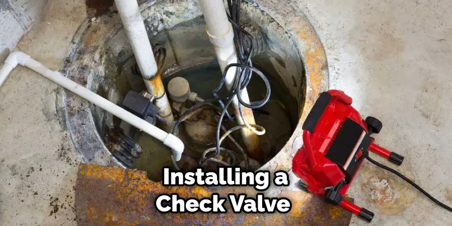 Installing a Check Valve
