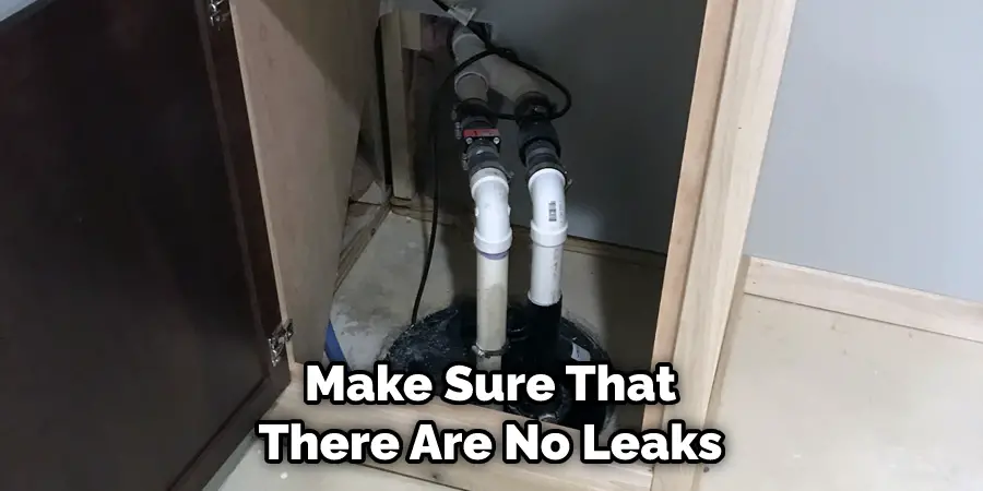 Make sure that there are no leaks