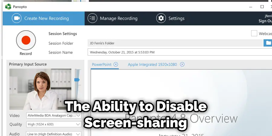 The Ability to Disable Screen-sharing