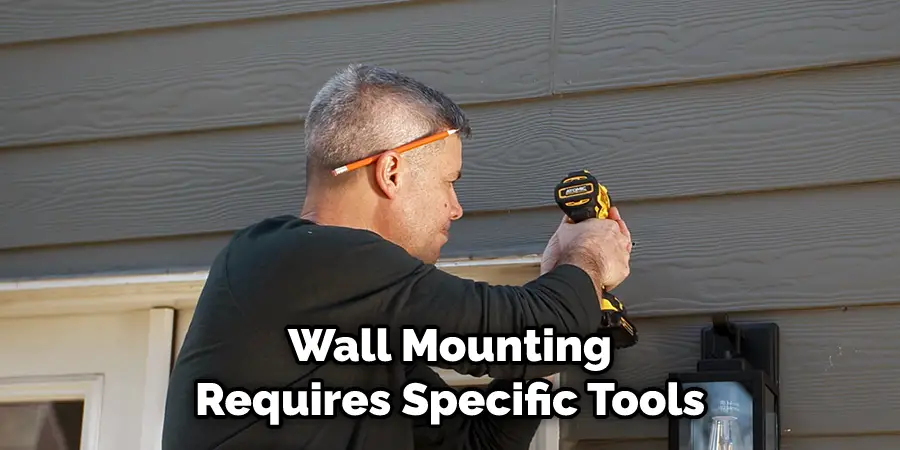 Wall Mounting Requires Specific Tools