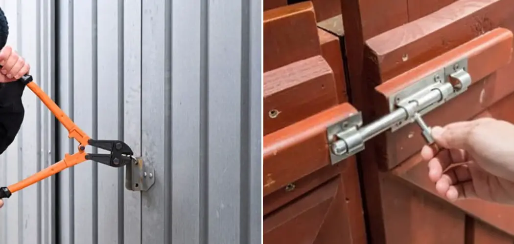 How to Cut a Round Lock Off a Storage Unit