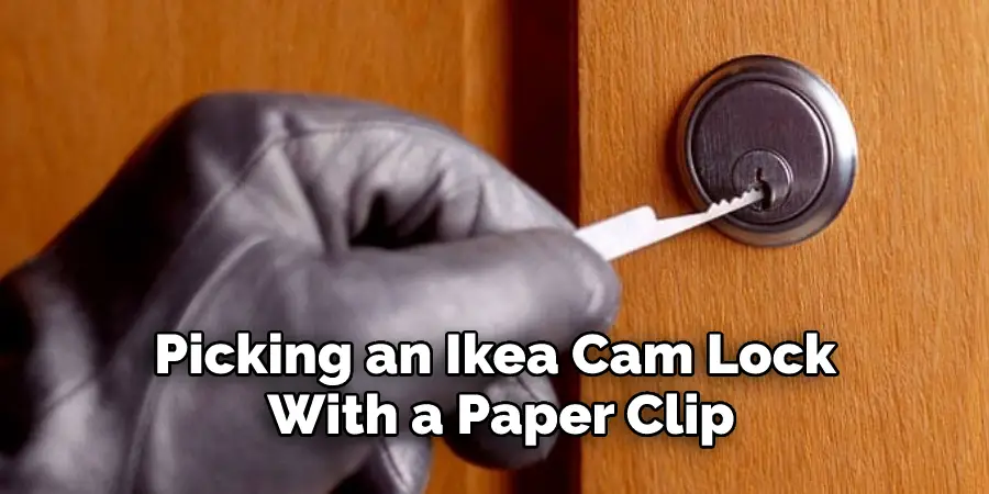 Picking an Ikea Cam Lock With a Paper Clip