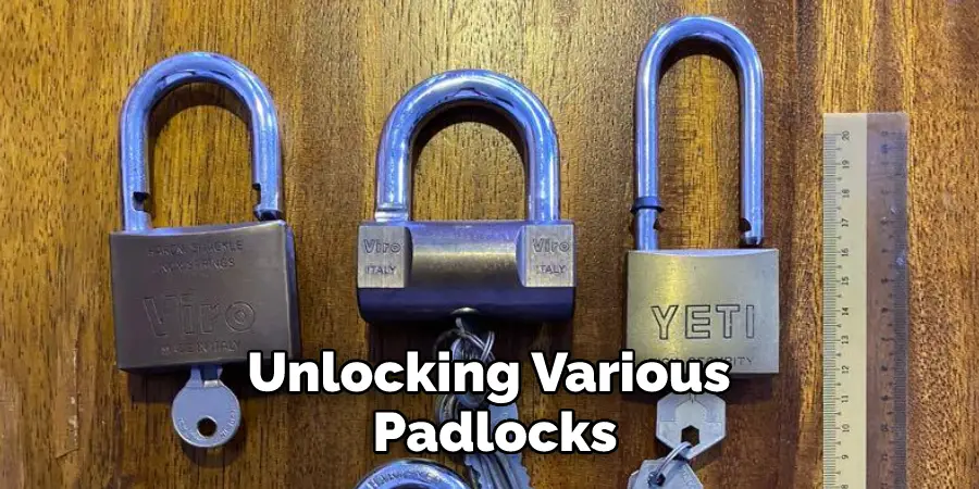 Unlocking Various Padlocks