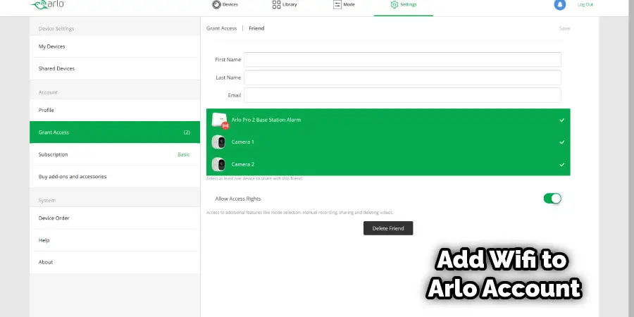 How to Add Wifi to Arlo Account