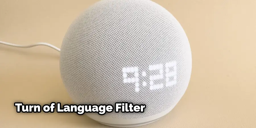 How to Turn Off Language Filter on Alexa