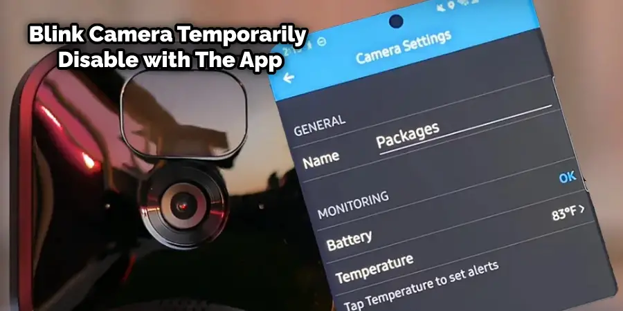 How to Turn Off Blink Camera on App
