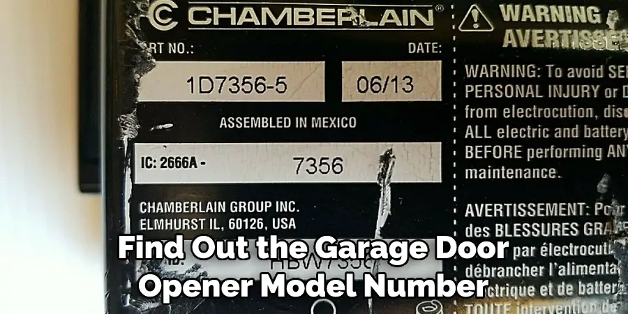 Find Out the Garage Door Opener Model Number