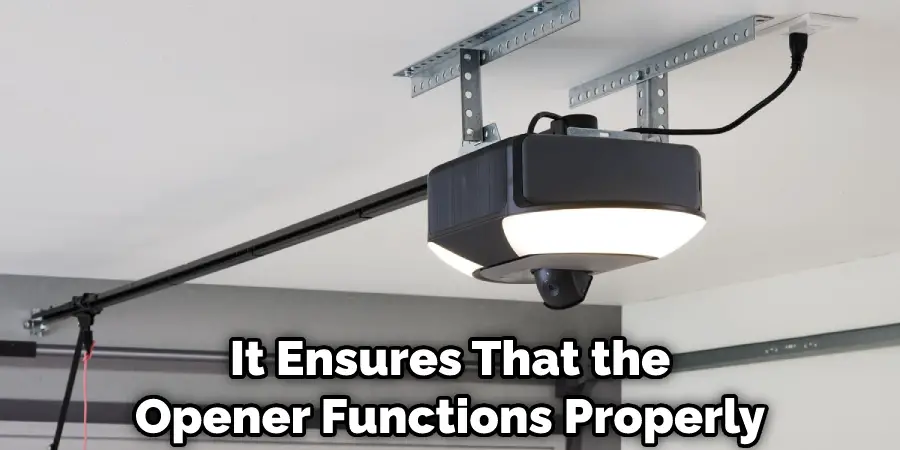 It Ensures That the Opener Functions Properly