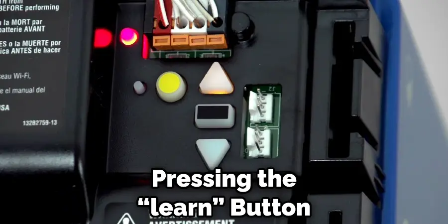 Pressing the “learn” Button
