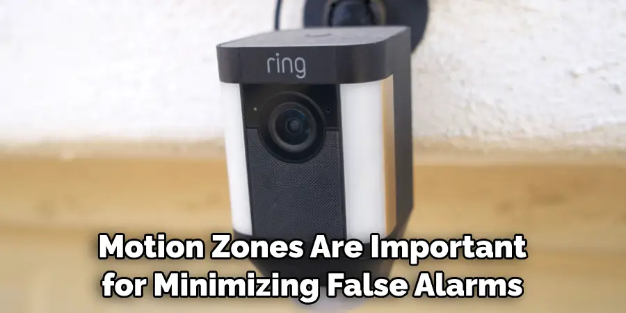 Motion Zones Are Important for Minimizing False Alarms