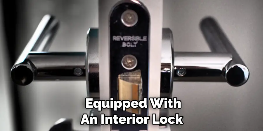 Equipped With 
An Interior Lock