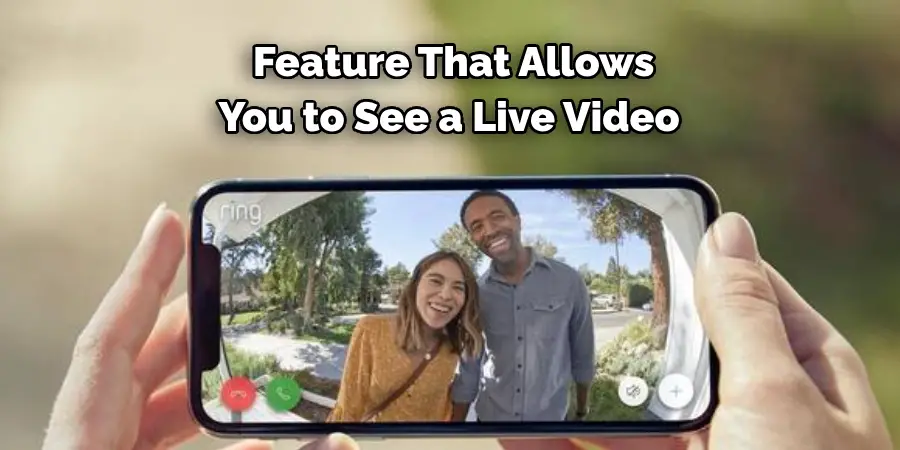  Feature That Allows 
You to See a Live Video