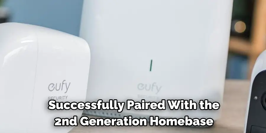 Successfully Paired With the 
2nd Generation Homebase