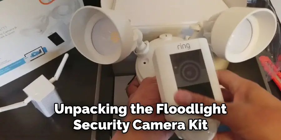 Unpacking the Floodlight Security Camera Kit