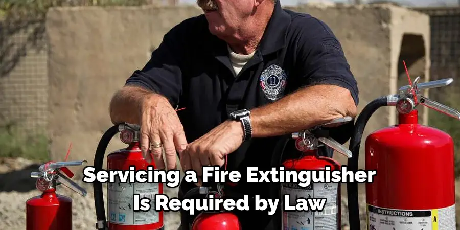 Servicing a Fire Extinguisher 
Is Required by Law