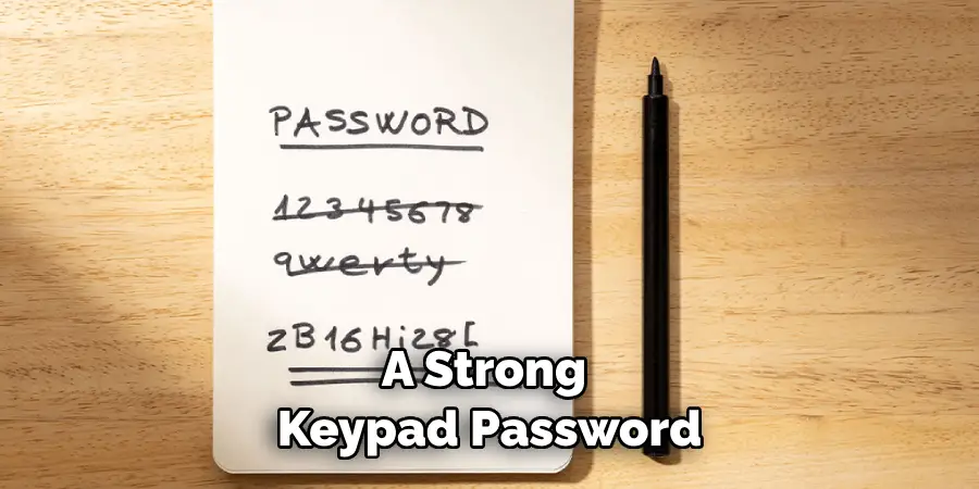 A strong keypad password
