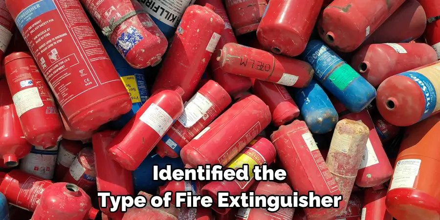 Identified the
Type of Fire Extinguisher