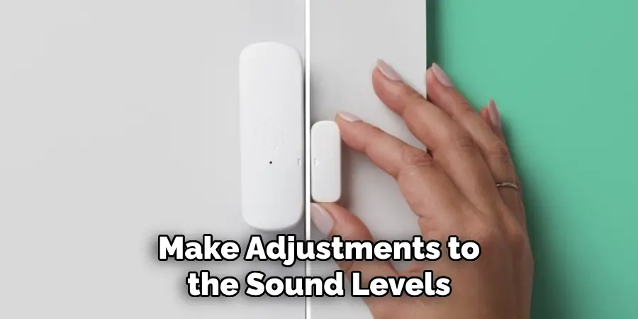 Make Adjustments to the Sound Levels