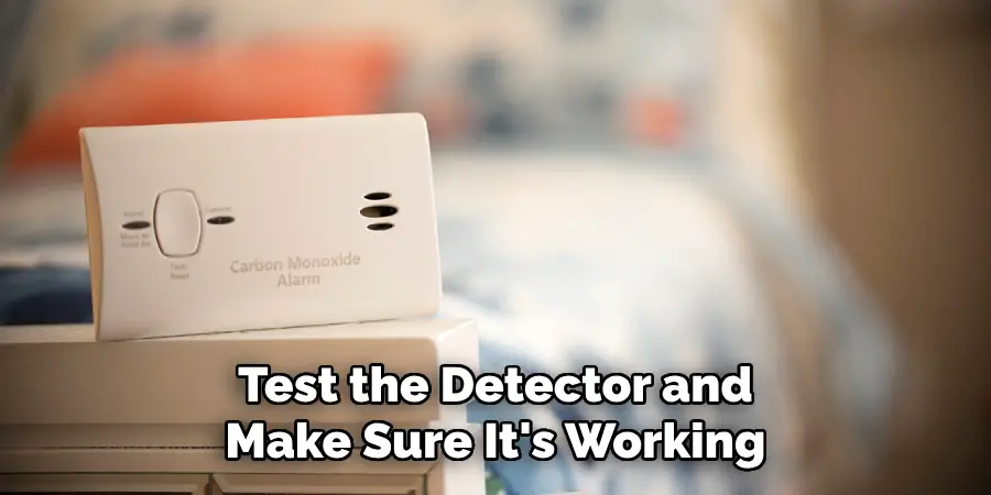 Test the Detector and Make Sure It's Working