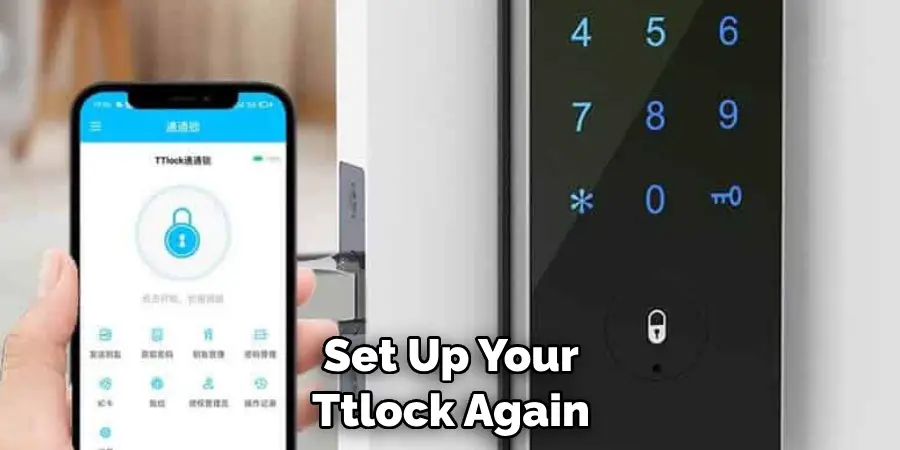 Set Up Your Ttlock Again