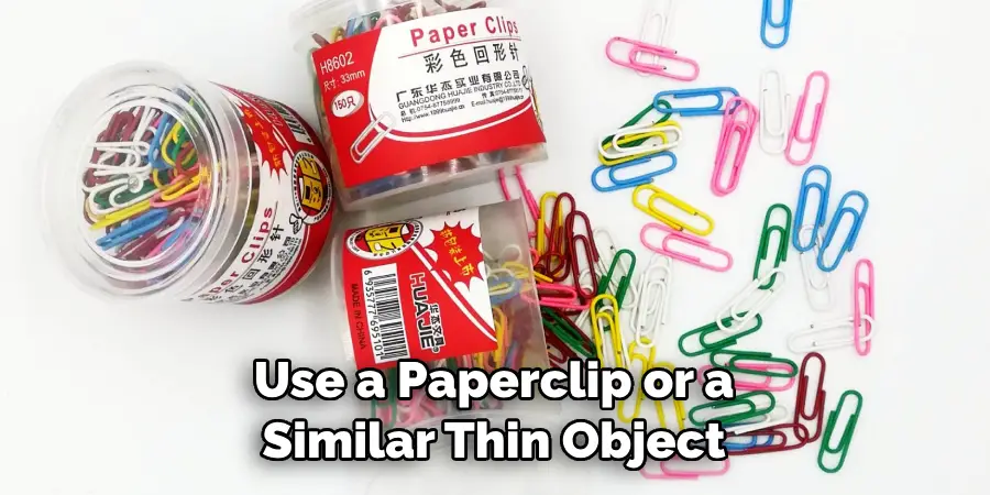 Use a Paperclip or a Similar Thin Object