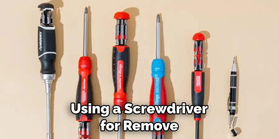 Using a Screwdriver for Remove
