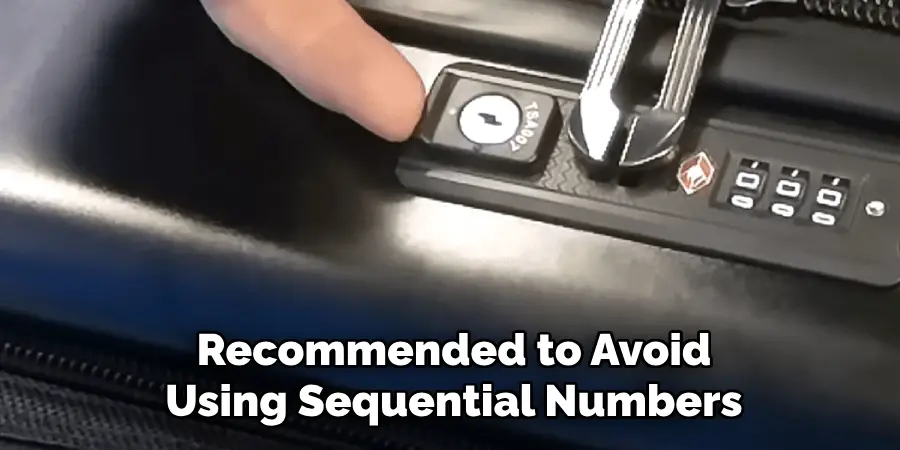  Recommended to Avoid Using Sequential Numbers