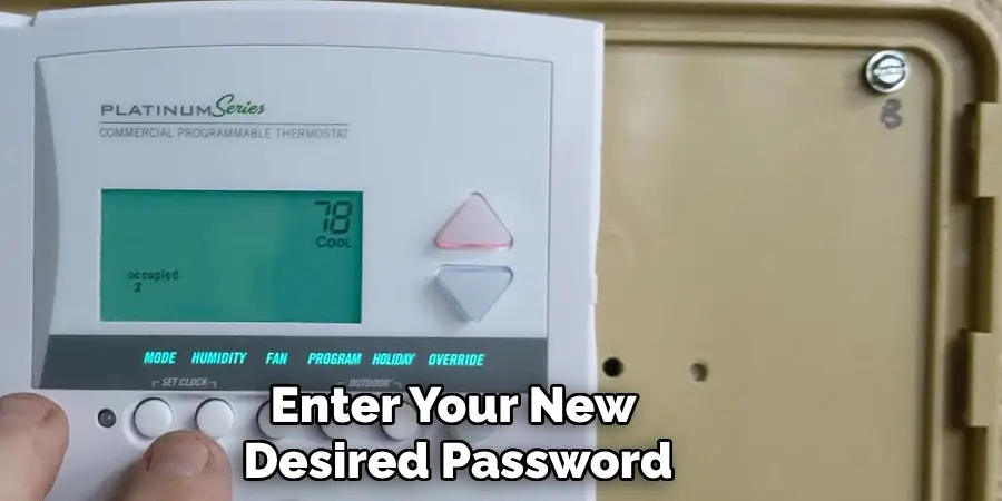 Enter Your New Desired Password