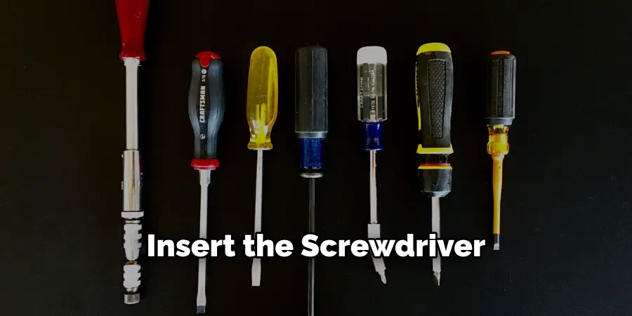 Insert the Screwdriver