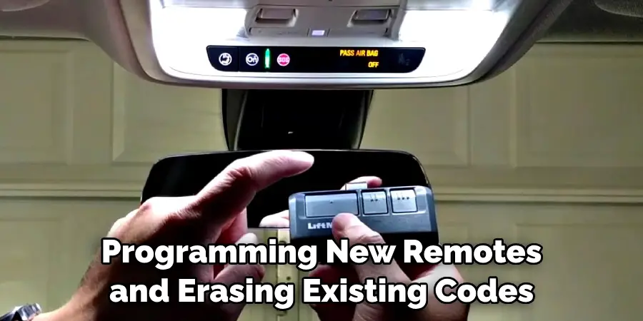 Programming New Remotes and Erasing Existing Codes