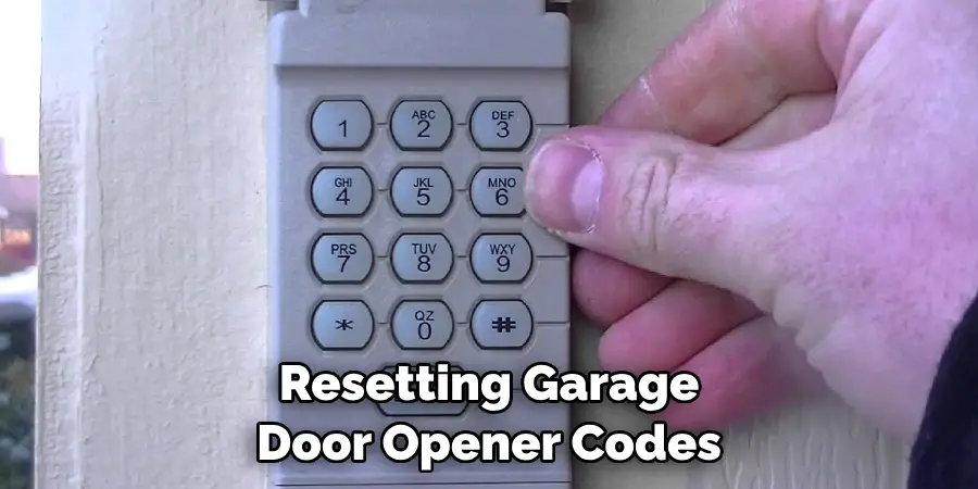 Resetting Garage Door Opener Codes
