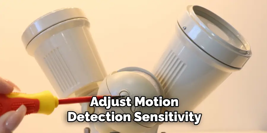 Adjust Motion Detection Sensitivity