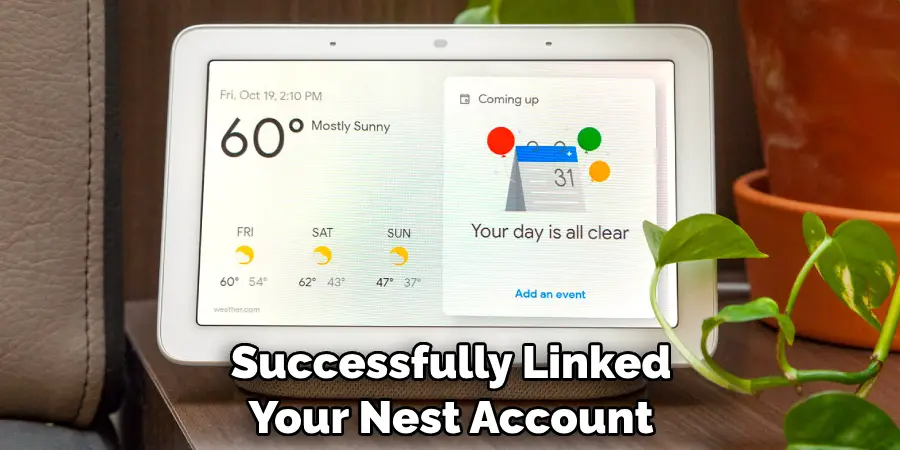 Successfully Linked Your Nest Account
