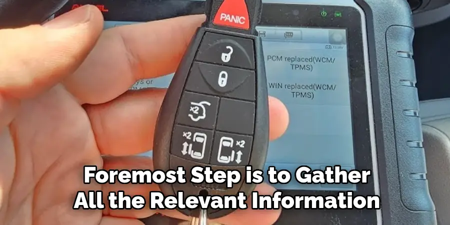 Foremost Step is to Gather All the Relevant Information