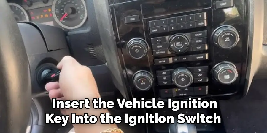 Insert the Vehicle Ignition Key Into the Ignition Switch