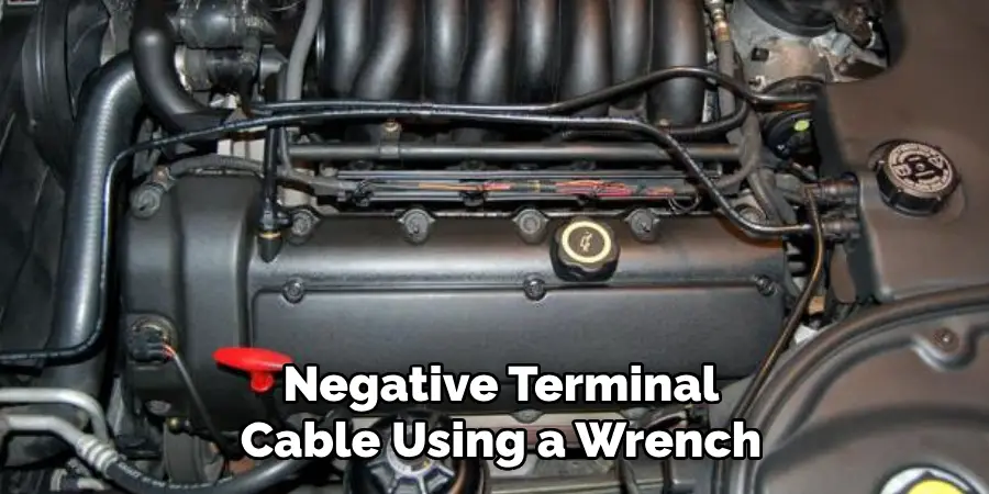 Negative Terminal Cable Using a Wrench