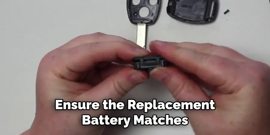 Ensure the Replacement Battery Matches
