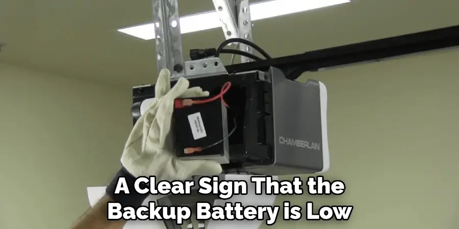 A Clear Sign That the
Backup Battery is Low