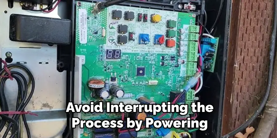 Avoid Interrupting the Process by Powering