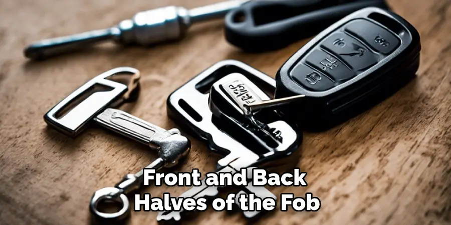 front and back halves of the fob
