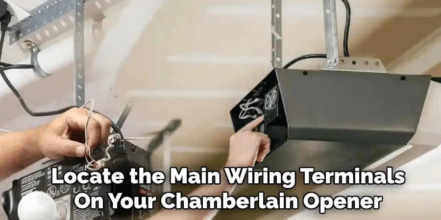 Locate the Main Wiring Terminals
On Your Chamberlain Opener