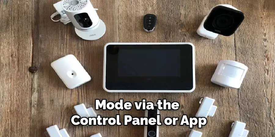 Mode via the
Control Panel or App