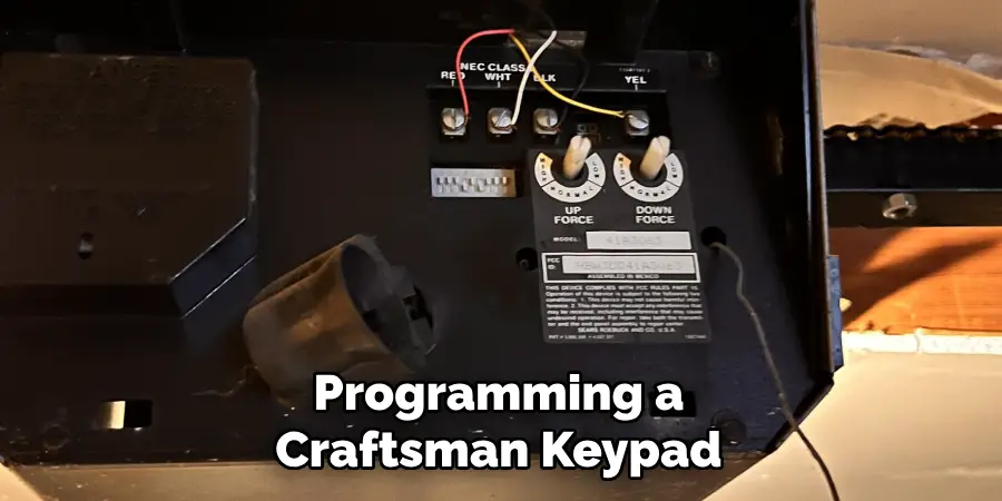 Programming a Craftsman Keypad