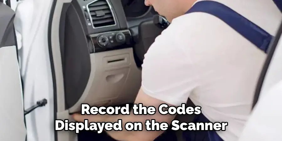 Record the Codes Displayed on the Scanner