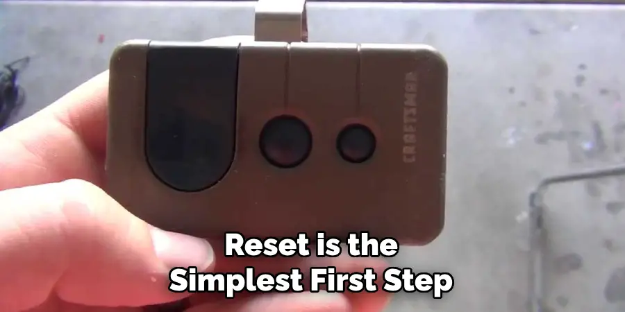 Reset is the Simplest First Step