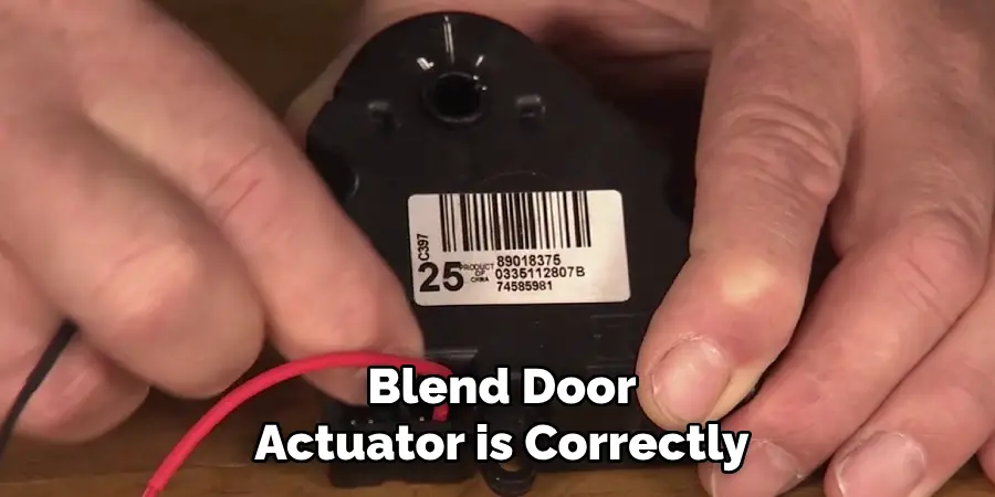Blend Door Actuator is Correctly