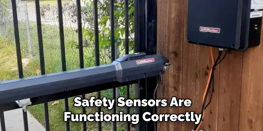 Safety Sensors Are Functioning Correctly
