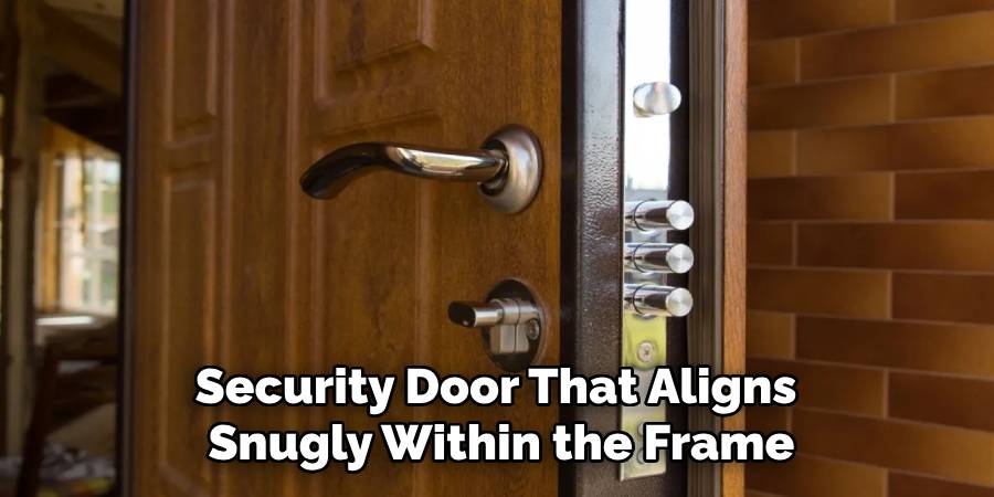 Security Door That Aligns
Snugly Within the Frame