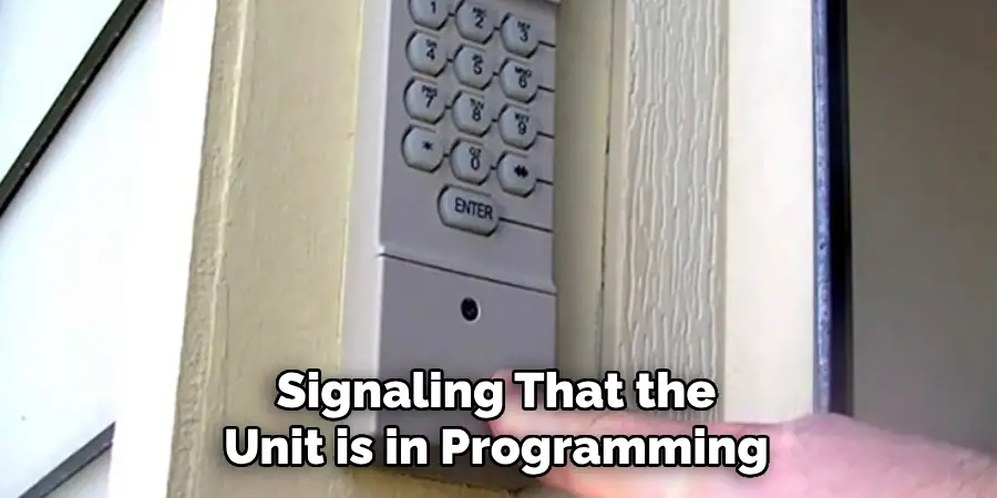 Signaling That the Unit is in Programming