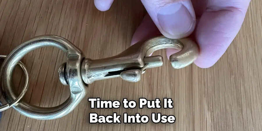 Time to Put It 
Back Into Use